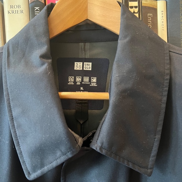 Uniqlo Nylon Mac Raincoat - Navy - XL - Picture 2 of 4